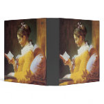 A Young Girl Reading Binder