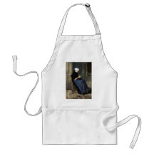 A Young Scheveningen Woman Knitting Apron