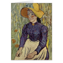 A young womans portrait - Vincent Van Gogh Greeting Cards