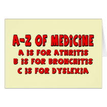 A-Z of Dyslexia Greeting Card