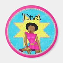 AA Diva Fridge Magnets
