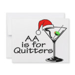 AA Is For Quitters Christmas Martini