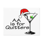 AA Is For Quitters Christmas Martini