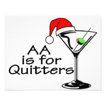 AA Is For Quitters Personalized Announcement