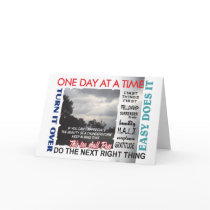 AA slogans aniversary card