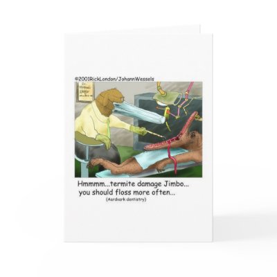 Aardvark Dentistry Funny Gifts & Collectibles Cards by beardiethor123