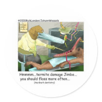 Aardvark Dentistry Funny Gifts & Collectibles Round Sticker