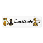 AB- Funny Cats Cattitude Bumper Sticker bumper stickers