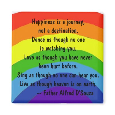 AB- Happiness is a journey Magnet by inspirationrocks