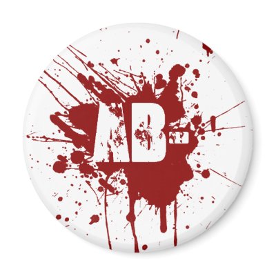 AB Negative Blood Type Donation Vampire Zombie Refrigerator Magnets by ktreadwe