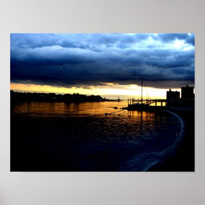 AB Stormy Sunset Print by lukelocastro