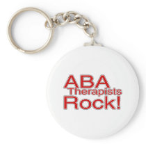 ABA Therapist Rock Keychain
