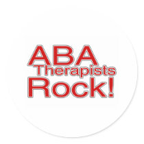 ABA Therapist Rock Round Stickers