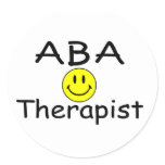 ABA Therapist (Smiley) Round Sticker