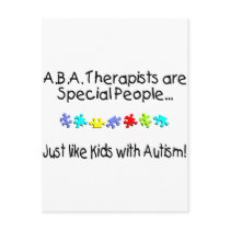 ABA Therapists Are Special People... Postcard