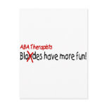 ABA Therapists Have More Fun Post Cards