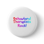 ABA Therapists Rock (Bright) Pinback Button