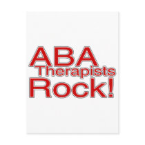 ABA Therapists Rock (Red) Post Cards