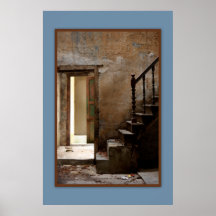 Abandoned blue Poster