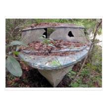 Abandoned Boat- Original Photograph Postcard