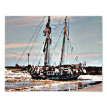 Abandoned Boat Photo Print