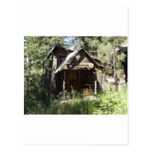 Abandoned Cabin in the Woods Post Card
