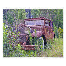 Abandoned Car Photo Print