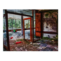 abandoned hospital postkarte