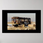 Abandoned train posters