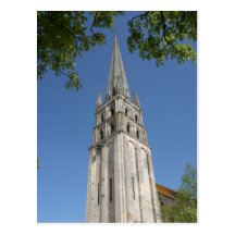 Abbey church spire postcards