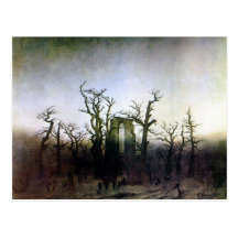 Abbey in an Oak Forest by Caspar David Friedrich Post Cards