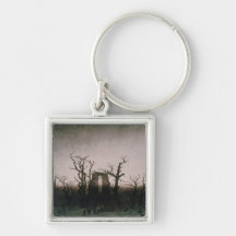 Abbey in the Oakwood, 1810 Keychains