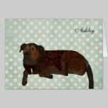 Abbey Polkadot Personalized Notecard cards