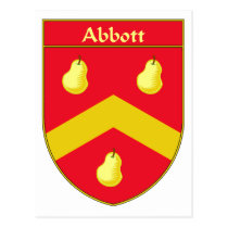 Abbott Coat of Arms/Family Crest postcards