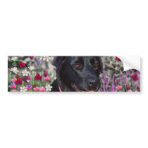 Abby in Flowers – Black Lab in Flowers Bumper Sticker