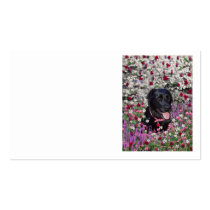Abby in Flowers – Black Lab in Flowers Business Card Template