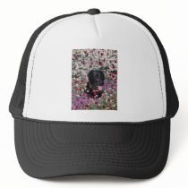Abby in Flowers – Black Lab in Flowers Mesh Hats