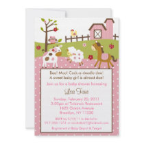 Abby's Farm Farm Animal Baby Shower Invitations