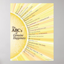 ABC de bonheur véritable Posters
