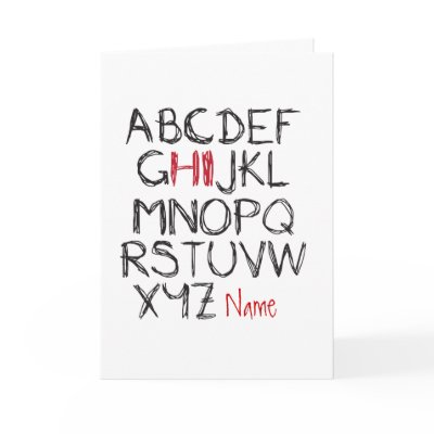ABC Hi Personalised name greeting by RosalindWilson