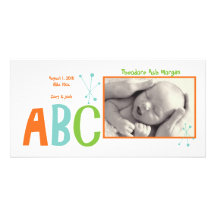 ABC Retro Baby Photo Cards