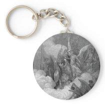 Abdiel Attacks Satan Keychains