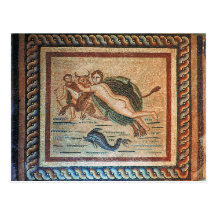 Abduction of Europa Mosaic Kos Island Postcard