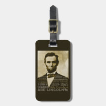 Abe Lincoln Étiquette De Bagages