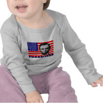 Abe Lincoln "Freedom" Flag Art Gifts--Unique Tshirts