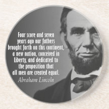 Abe Lincoln Quotation - Gettysburg Address Coaster