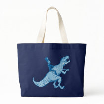 Abe Lincoln Riding A T-Rex Jumbo Tote Bag