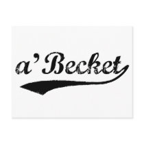 a'Becket postcard black swoosh