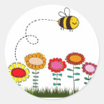 Abeille bourdonnant un jardin d'agrément autocollants
