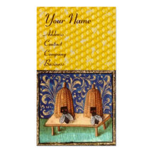 ABEILLE DE MIEL, L'APICULTURE, MONOGRAMME D'APICUL CARTE DE VISITE
